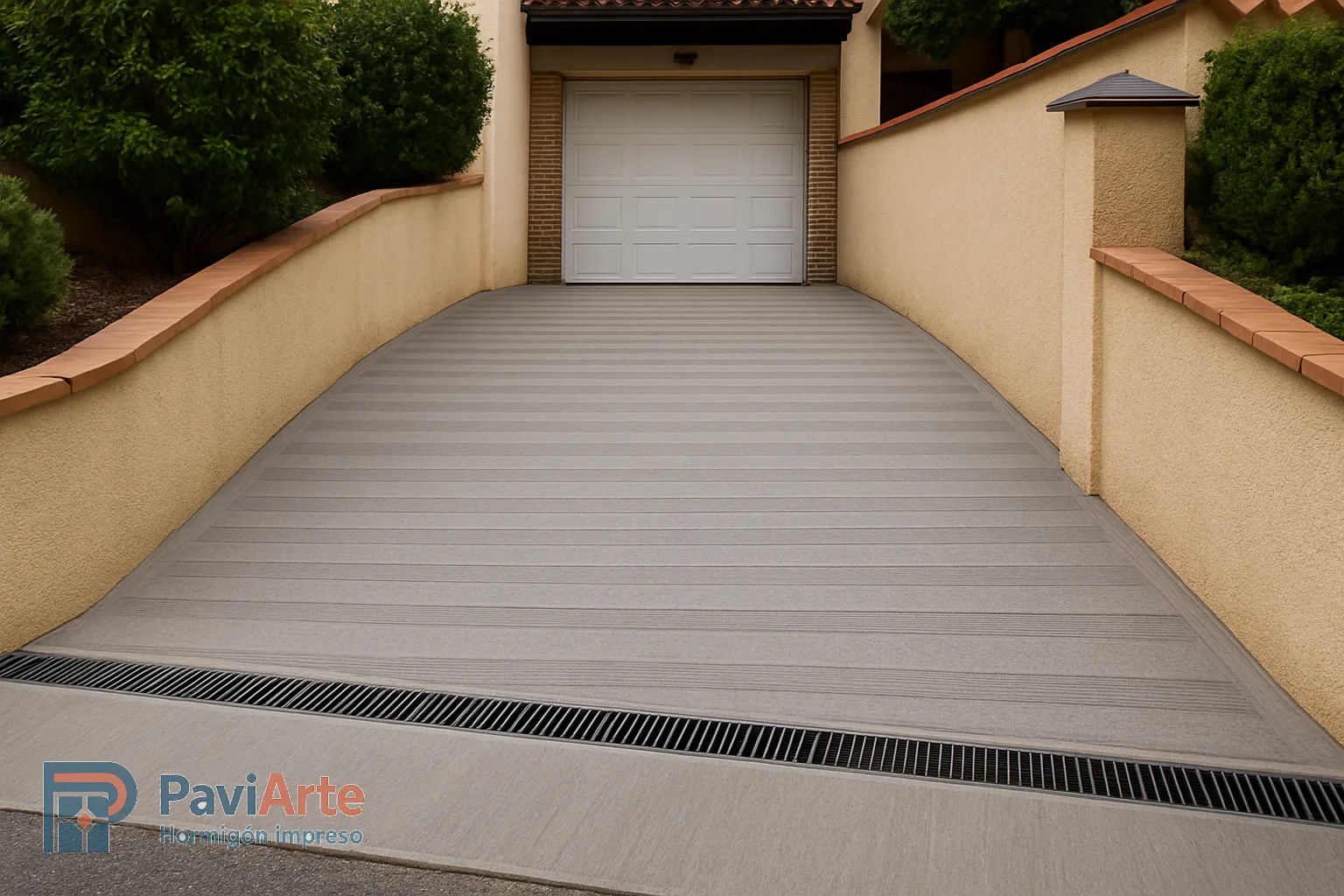 Rampa de garaje antideslizante — Después