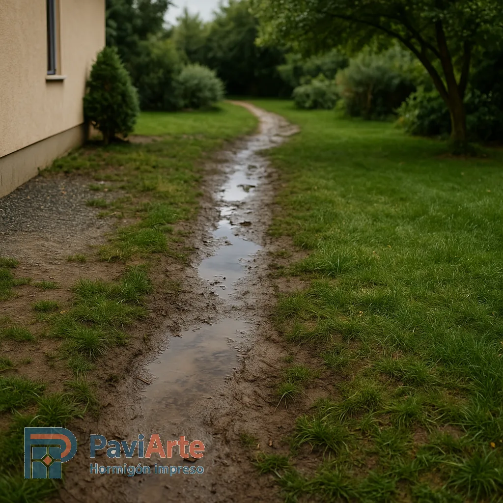 Camino efecto piedra — Antes